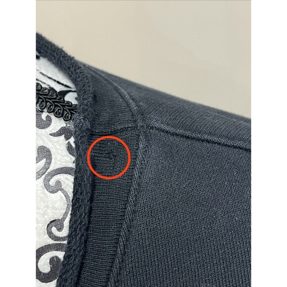 Frank & Eileen Anna Long Sleeve Capelet Top Triple Fleece M Black Minimalist - Picture 4 of 16